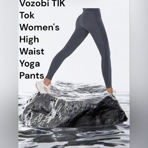 Vozobi TIK Tok Women's High Waist Yoga Pants Tummy Control Workout Leggings NWOT